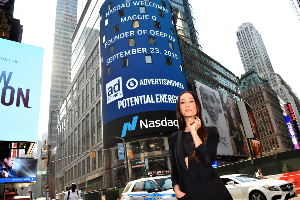 Maggie Q Rings The NASDAQ Bell For Climate Week NYC